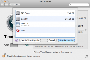 Time Machine Select a Drive